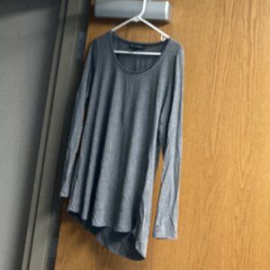 White House Black Market grey ls shirt sz  small